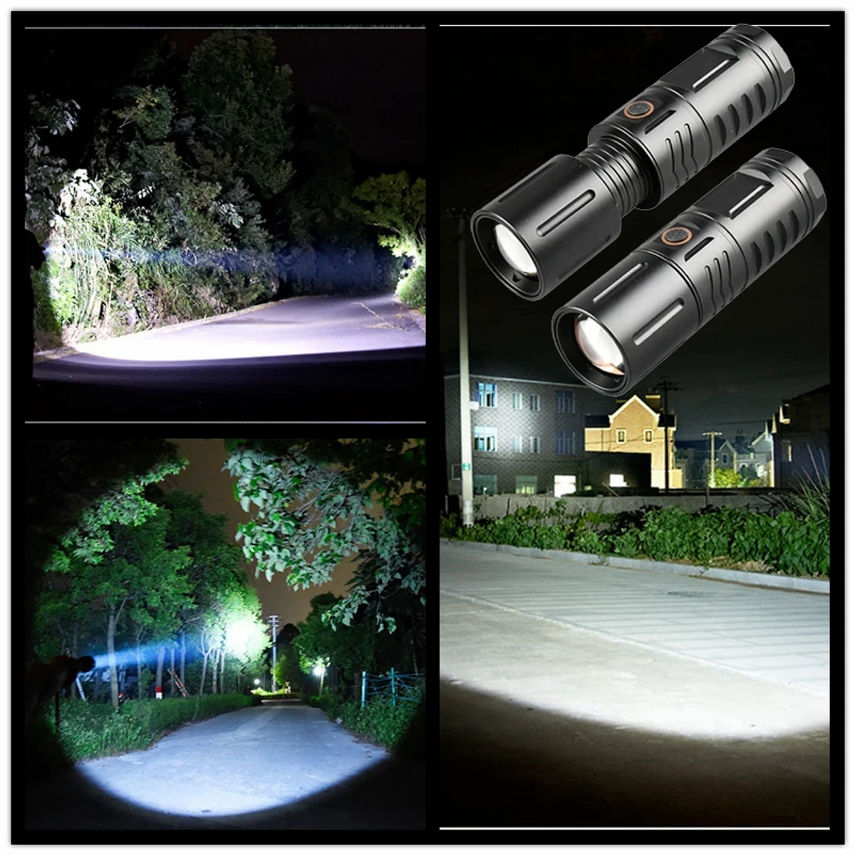 RECHARGEABLE LED TORCH LIGHT, WATERPROOF STRONG LED FLASHLIGHT WITH POWER BANK - Image 5