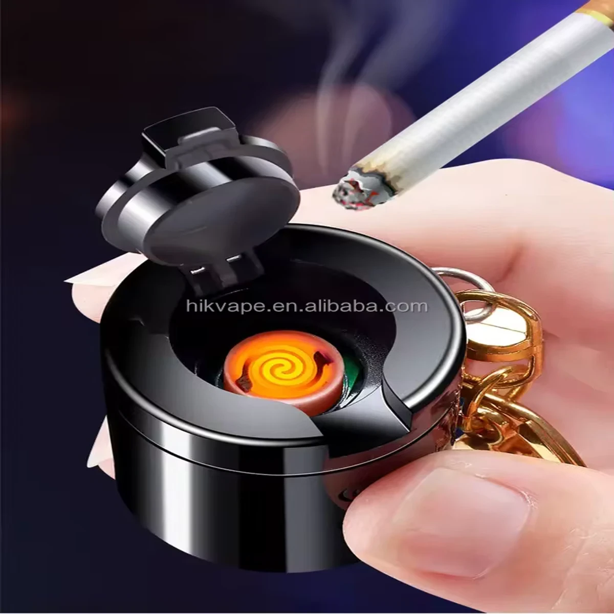 USB charging lighter with LED lighting torch